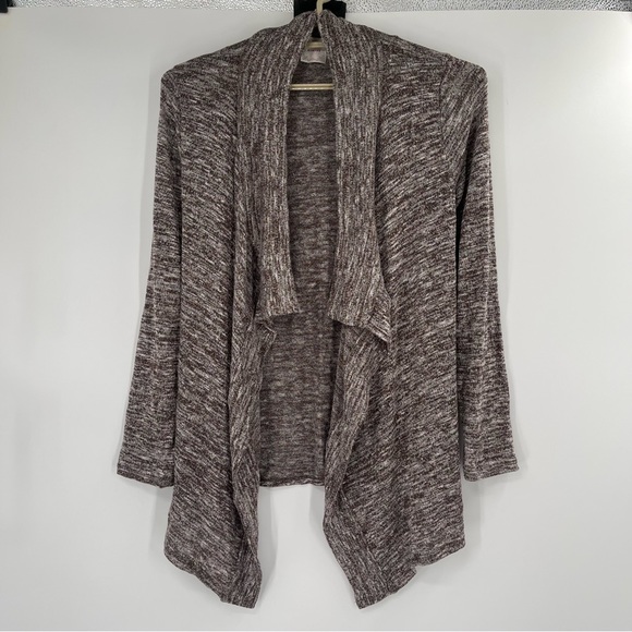 Nymphe Brown Marled Open Front Drape Cardigan - Picture 9 of 9
